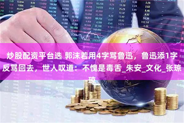 炒股配资平台选 郭沫若用4字骂鲁迅，鲁迅添1字反骂回去，世人叹道：不愧是毒舌_朱安_文化_张琼